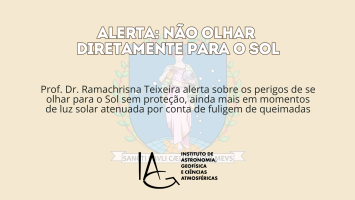 Alerta - Não olhar diretamente para o Sol